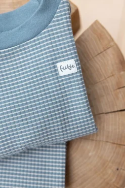 Feetje Pyjama's * Pyjama Wafel Ice Blue Blauw