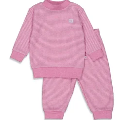 Feetje Pyjama's * Pyjama Wafel Melange Roze