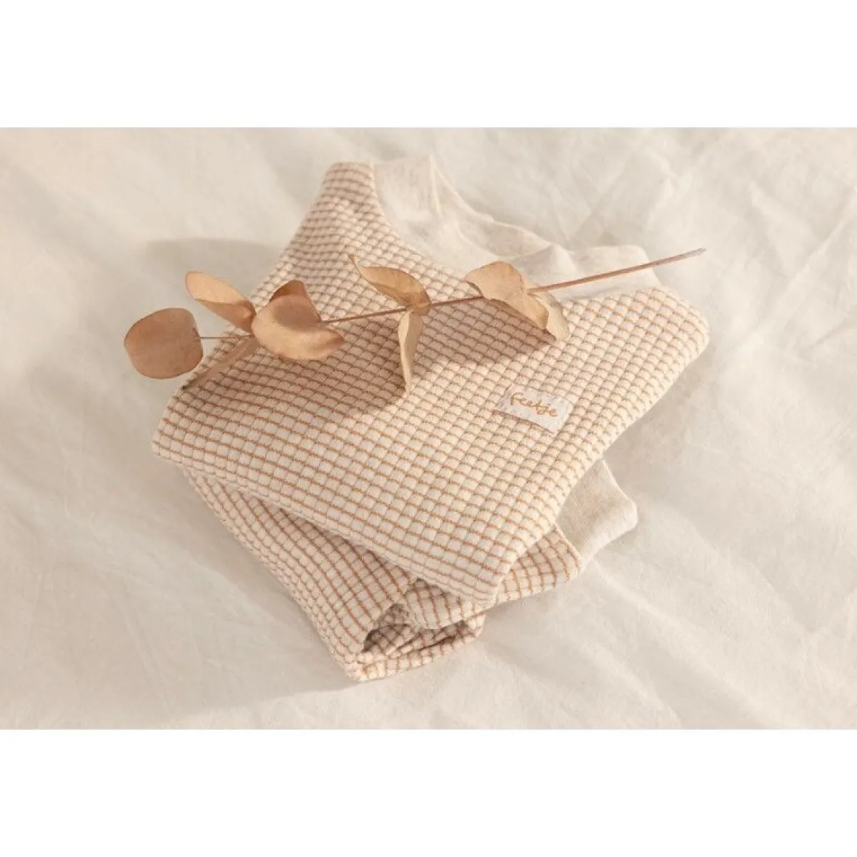 Feetje Pyjama's * Pyjama Wafel Stroopwafel Beige