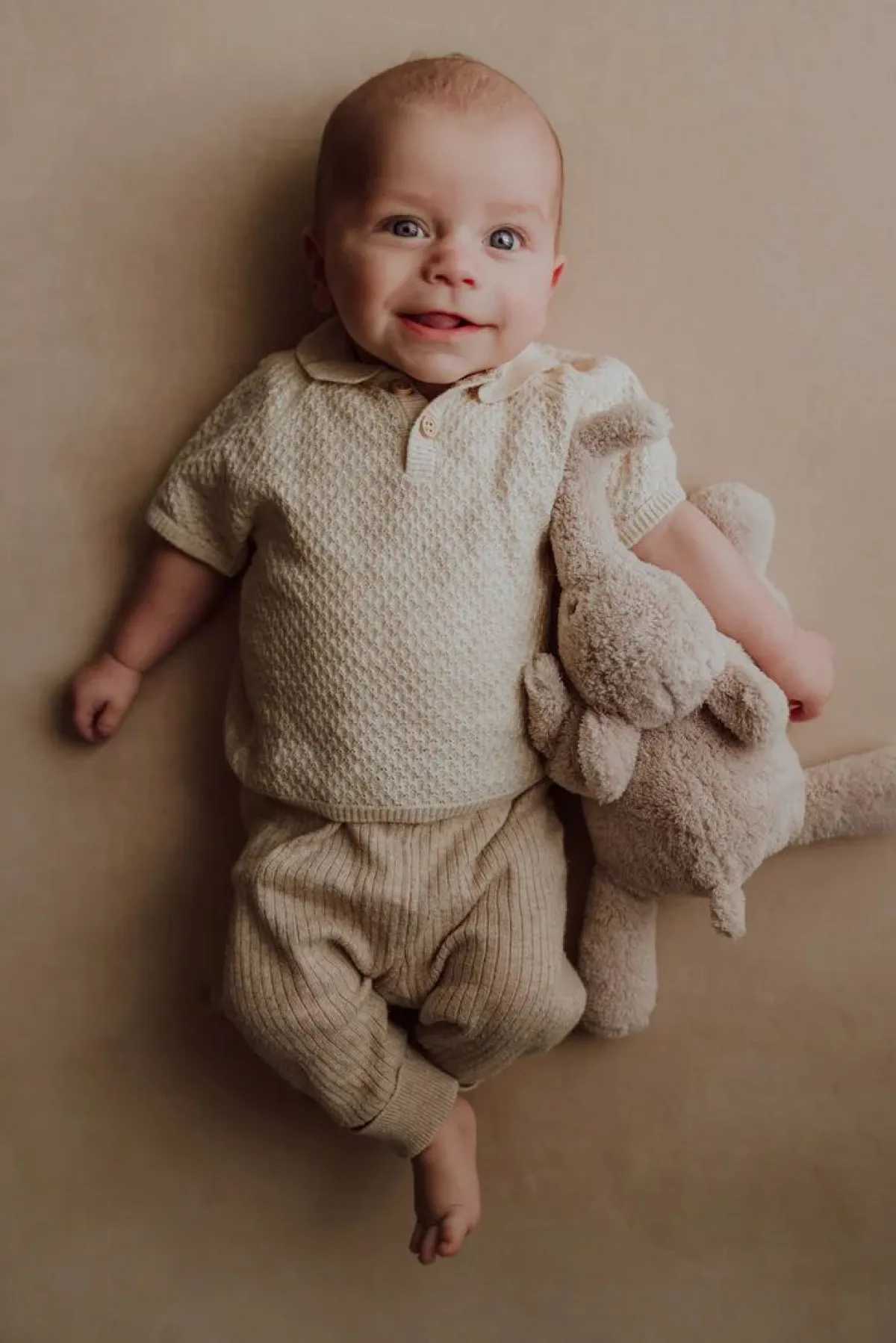 Flow Amsterdam Knuffels * Hartslag Knuffel George de Olifant Blush Beige