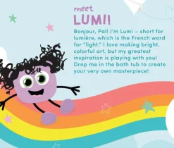 Glo Pals Badspeelgoed * Lichtgevend Badspeeltje Lumi Purple Geel