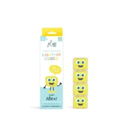 Glo Pals Badspeelgoed * Lichtgevend Kubussen Alex Yellow 4 stuks Geel