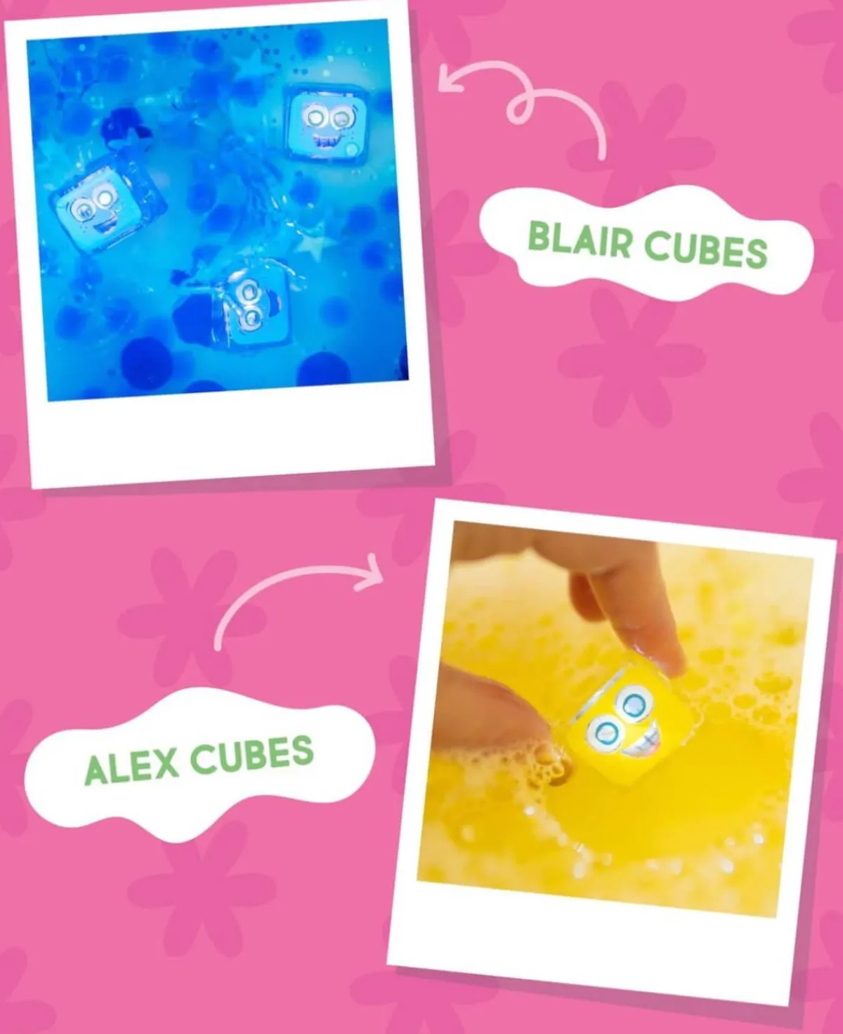 Glo Pals Badspeelgoed * Lichtgevend Kubussen Blair Blue 4 stuks Blauw