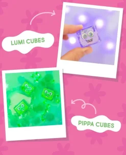 Glo Pals Badspeelgoed * Lichtgevend Kubussen Lumi Purple 4 stuks Paars