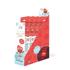Glo Pals Badspeelgoed * Lichtgevend Kubussen Sammy Red 4 stuks Rood