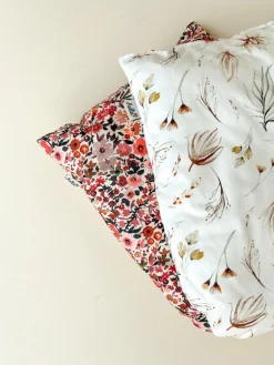 Hollie Houten Speelgoed|Overig * Rieten Poppenwagen Met Kap Retro Flowers Naturel