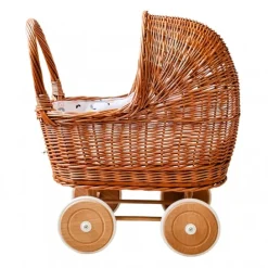 Hollie Houten Speelgoed|Overig * Rieten Poppenwagen Met Kap Summer Fruit Naturel