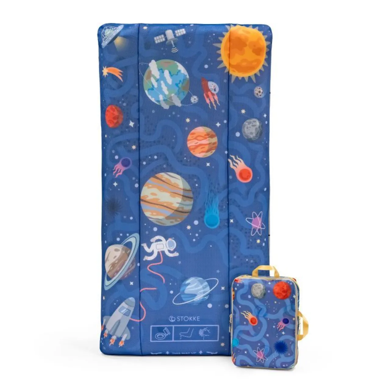 Stokke Accessoires|Peuterbedden * Jetkids by CloudSleeper - Opblaasbaar Kinderbed Space Mace Blauw