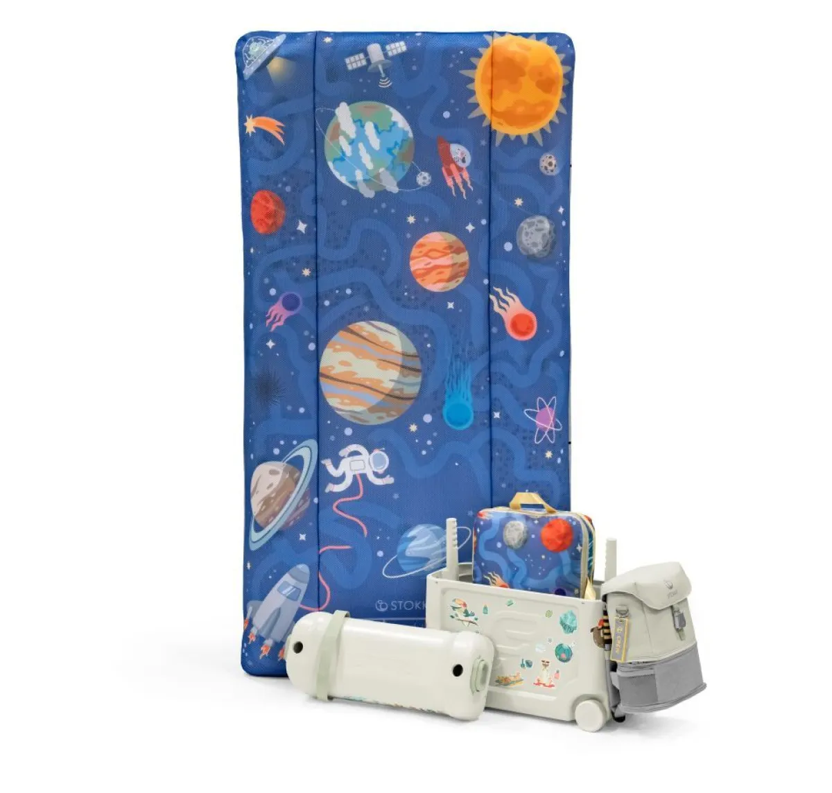 Stokke Accessoires|Peuterbedden * Jetkids by CloudSleeper - Opblaasbaar Kinderbed Space Mace Blauw