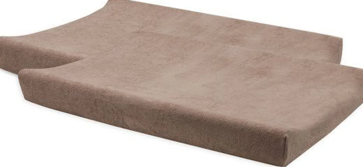 Jollein Waskussenhoezen|Bedtextiel * Aankleedkussenhoes Badstof Milky Coffee 2 Stuks Bruin