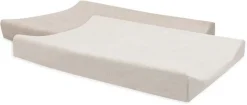 Jollein Waskussenhoezen|Bedtextiel * Aankleedkussenhoes Badstof Oatmeal/Sand 2 Stuks Beige