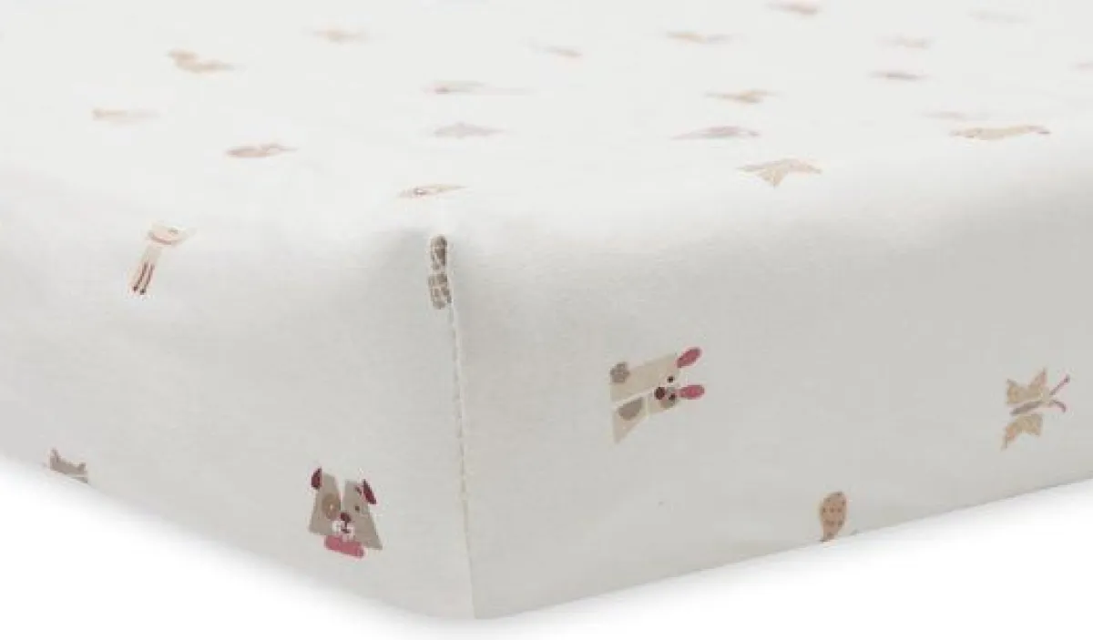 Jollein Waskussenhoezen|Bedtextiel * Aankleedkussenhoes Jersey Animal Friends Multicolor