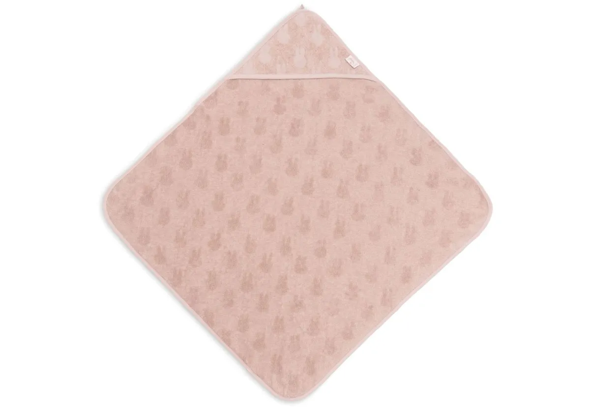 Jollein Badcapes|Bedtextiel * Badcape Nijntje Miffy Jacquard Wild Rose Roze