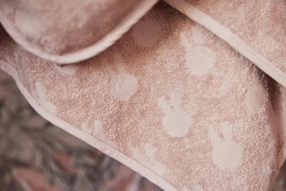 Jollein Badcapes|Bedtextiel * Badcape Nijntje Miffy Jacquard Wild Rose Roze
