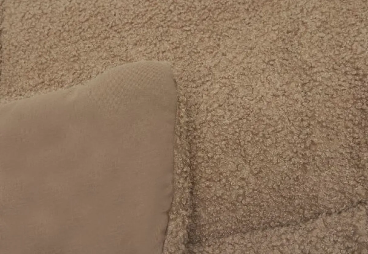 Jollein Boxkleden|Bedtextiel * Boxkleed Boucle Biscuit 75 x 95 cm Bruin