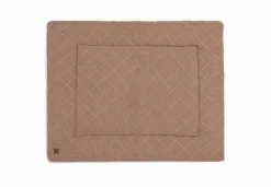 Jollein Boxkleden|Bedtextiel * Boxkleed Check Knit Biscuit Bruin