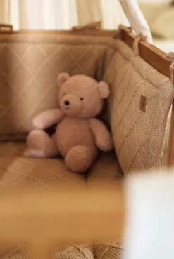 Jollein Boxkleden|Bedtextiel * Boxkleed Check Knit Biscuit Bruin