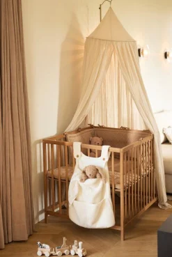 Jollein Boxkleden|Bedtextiel * Boxkleed Check Knit Biscuit Bruin