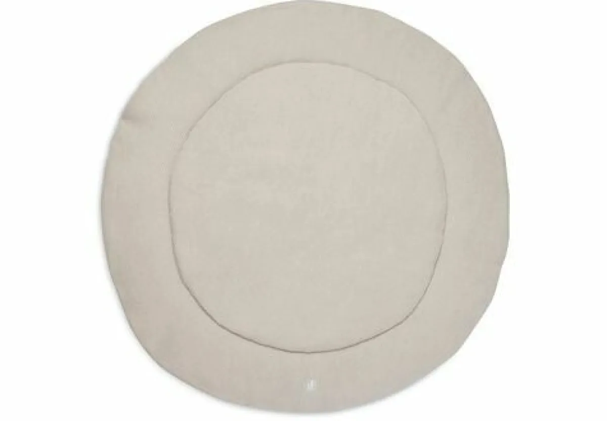 Jollein Boxkleden|Bedtextiel * Boxkleed Rond Basic Knit Nougat - 95 cm Beige