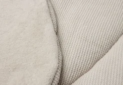 Jollein Boxkleden|Bedtextiel * Boxkleed Rond Basic Knit Nougat - 95 cm Beige