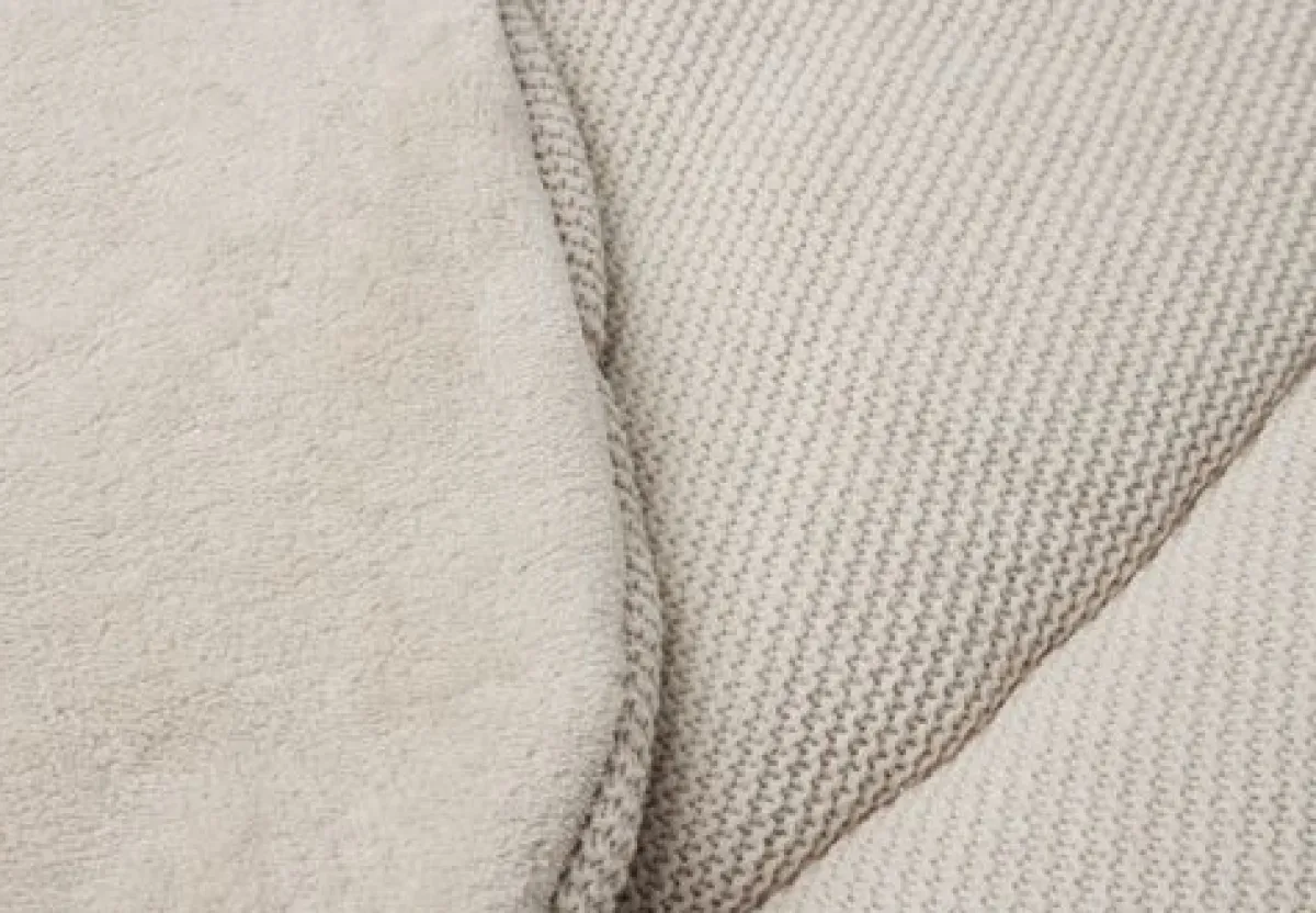 Jollein Boxkleden|Bedtextiel * Boxkleed Rond Basic Knit Nougat - 95 cm Beige