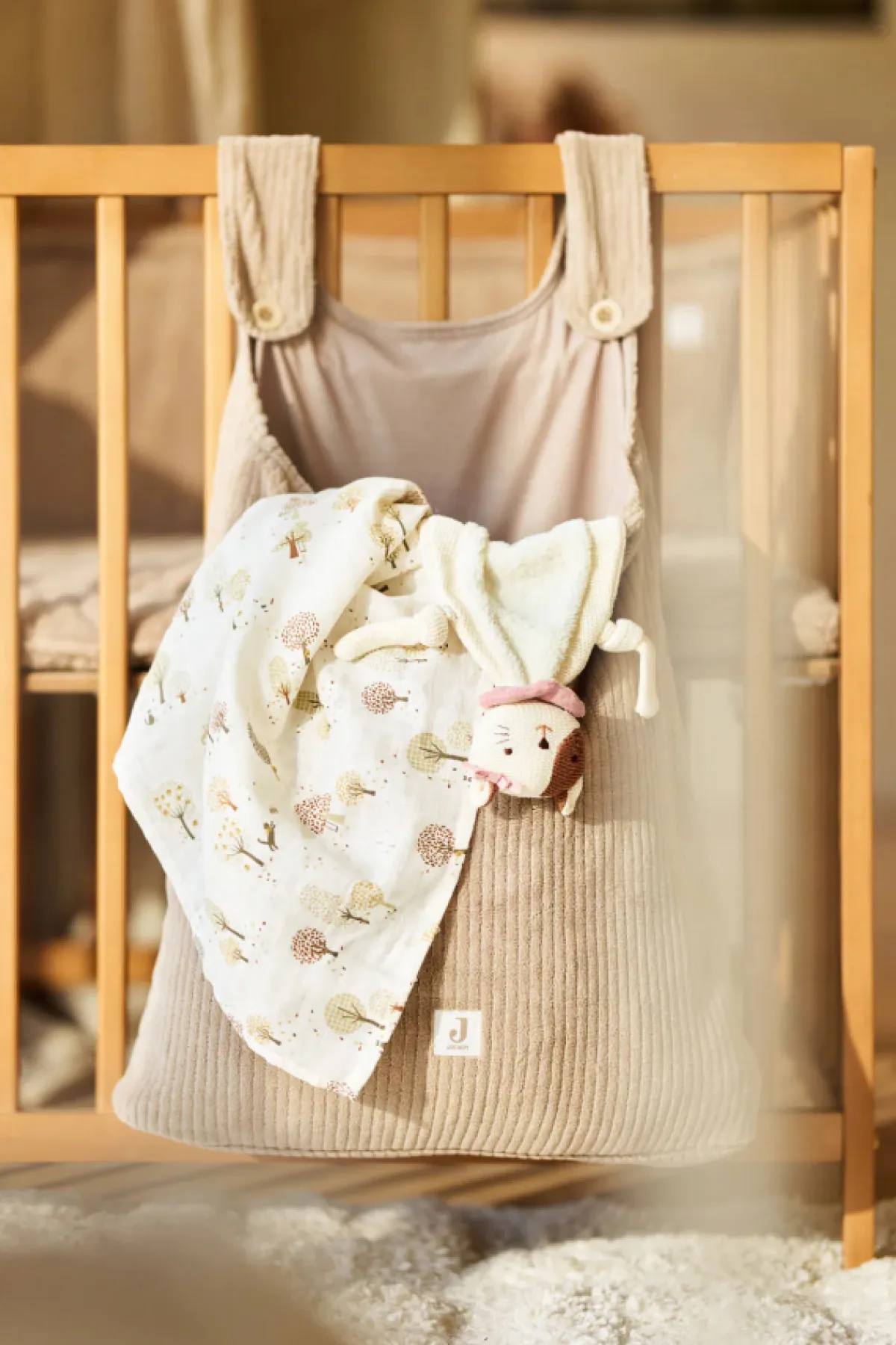 Jollein Opbergzakken|Bedtextiel * Boxopbergzak Cloudy Rib Milky Coffee Bruin