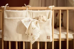 Jollein Opbergzakken|Bedtextiel * Boxopbergzak Organizer Cloudy Rib Oatmeal Beige