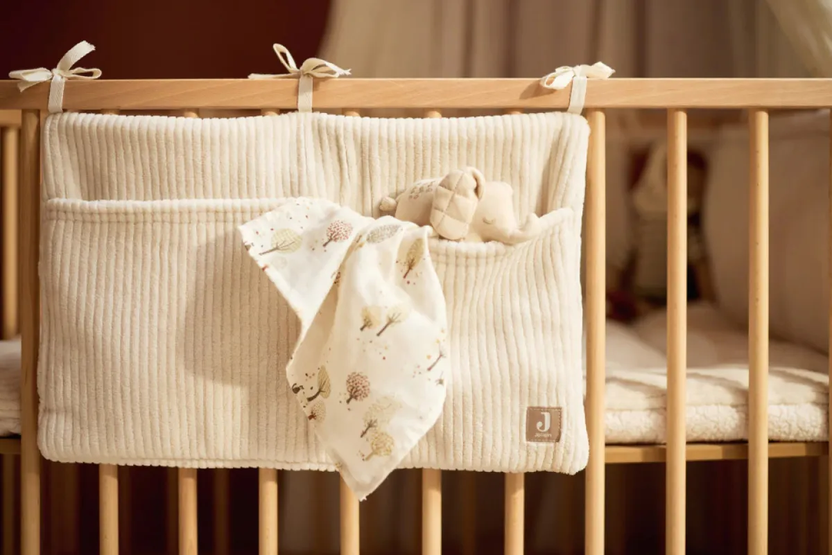 Jollein Opbergzakken|Bedtextiel * Boxopbergzak Organizer Cloudy Rib Oatmeal Beige