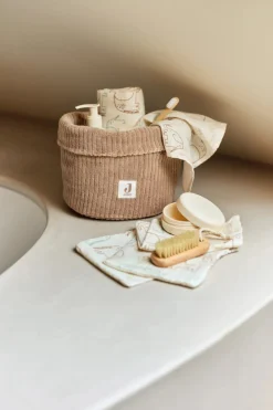 Jollein Manden|Bedtextiel * Commodemandje Cloudy Rib Milky Coffee Bruin
