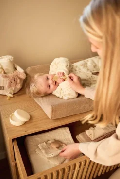 Jollein Manden|Bedtextiel * Commodemandje Cloudy Rib Oatmeal Beige