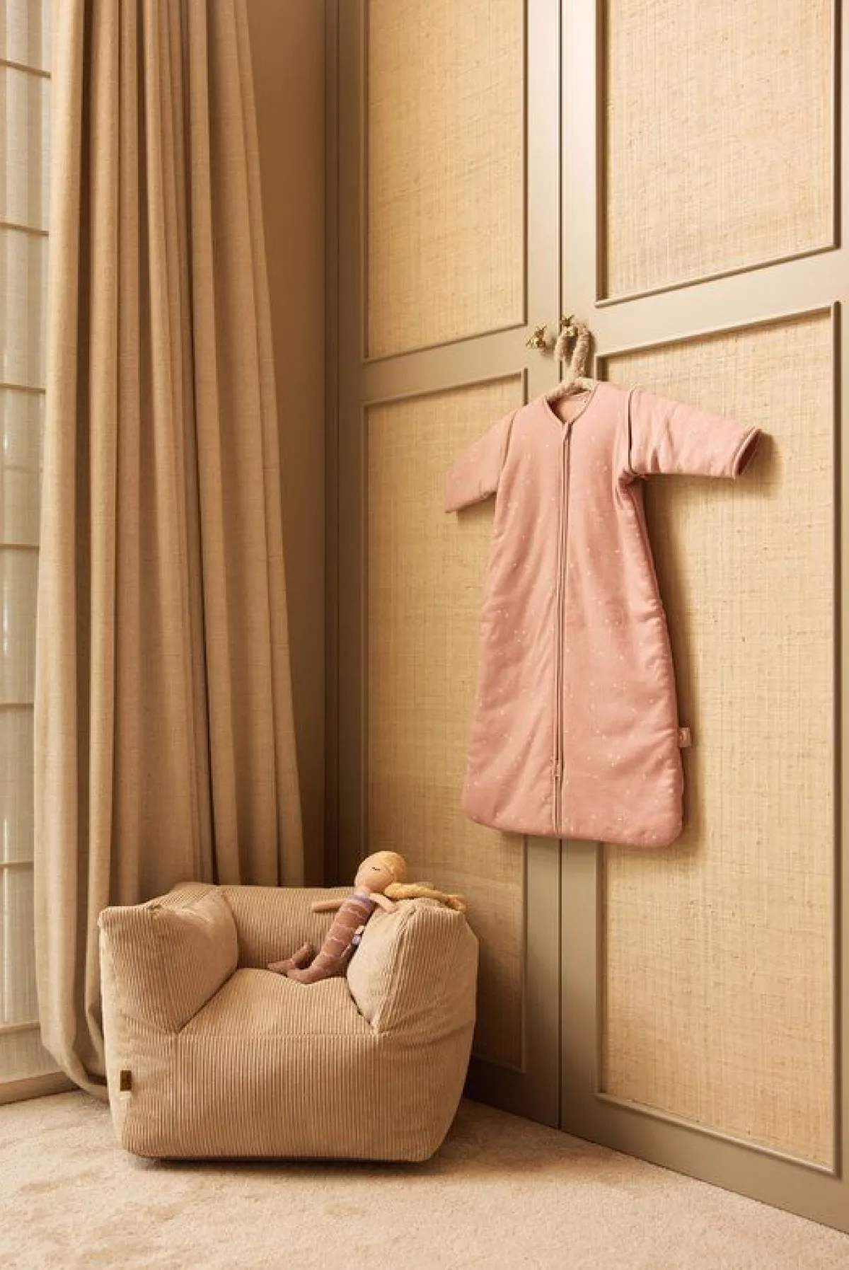 Jollein Kinderfauteuils|Bedtextiel * Fauteuil Beanbag Corduroy Natural Beige