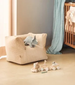 Jollein Kinderfauteuils|Bedtextiel * Fauteuil Beanbag Corduroy Natural Beige