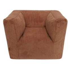 Jollein Kinderfauteuils|Bedtextiel * Fauteuil Beanbag Corduroy Caramel Bruin