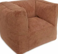 Jollein Kinderfauteuils|Bedtextiel * Fauteuil Beanbag Corduroy Caramel Bruin