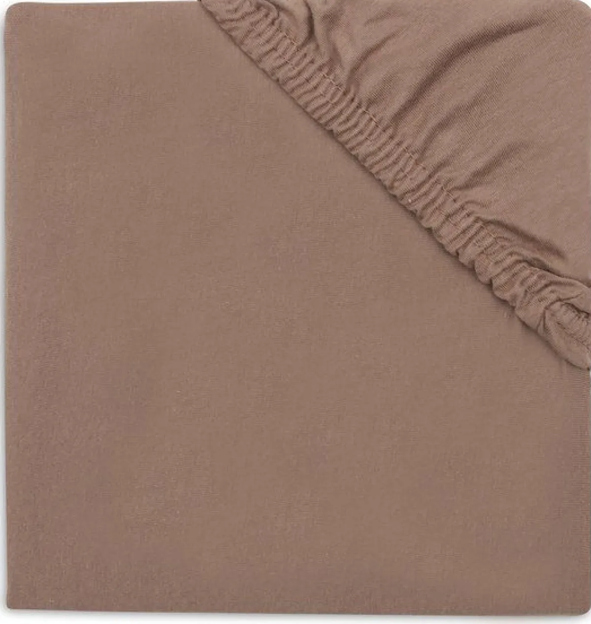 Jollein Bedtextiel * Hoeslaken Ledikant Jersey Milky Coffee Bruin