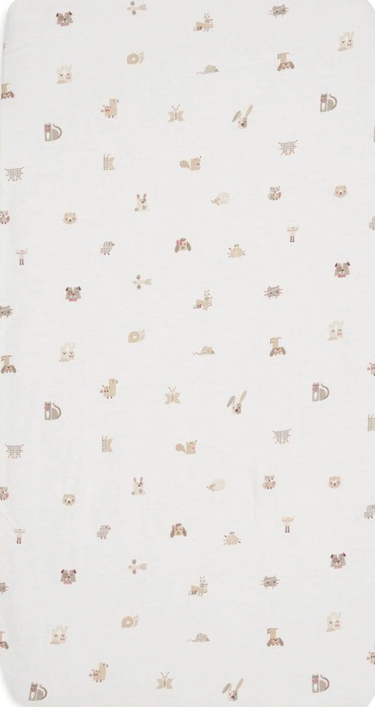 Jollein Bedtextiel * Hoeslaken Ledikant Jersey Animal Friends Multicolor
