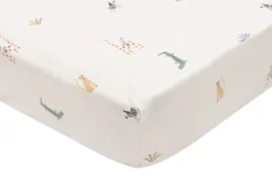 Jollein Bedtextiel * Hoeslaken Ledikant Jungle Jambo Wit