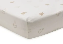 Jollein Bedtextiel * Hoeslaken Ledikant Nijntje Happy Miffy Nougat Zand