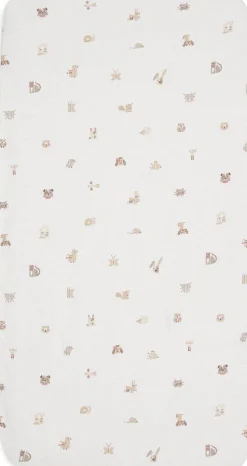 Jollein Bedtextiel * Hoeslaken Wieg Jersey Animal Friends Multicolor