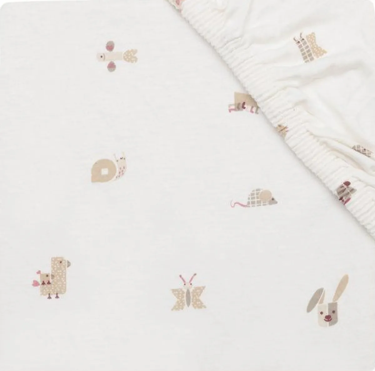 Jollein Bedtextiel * Hoeslaken Wieg Jersey Animal Friends Multicolor
