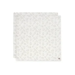 Jollein Wikkeldoeken|Bedtextiel * Hydrofiele Doek Leafy Dreams 115 x 115 cm 2 Stuks Multicolor