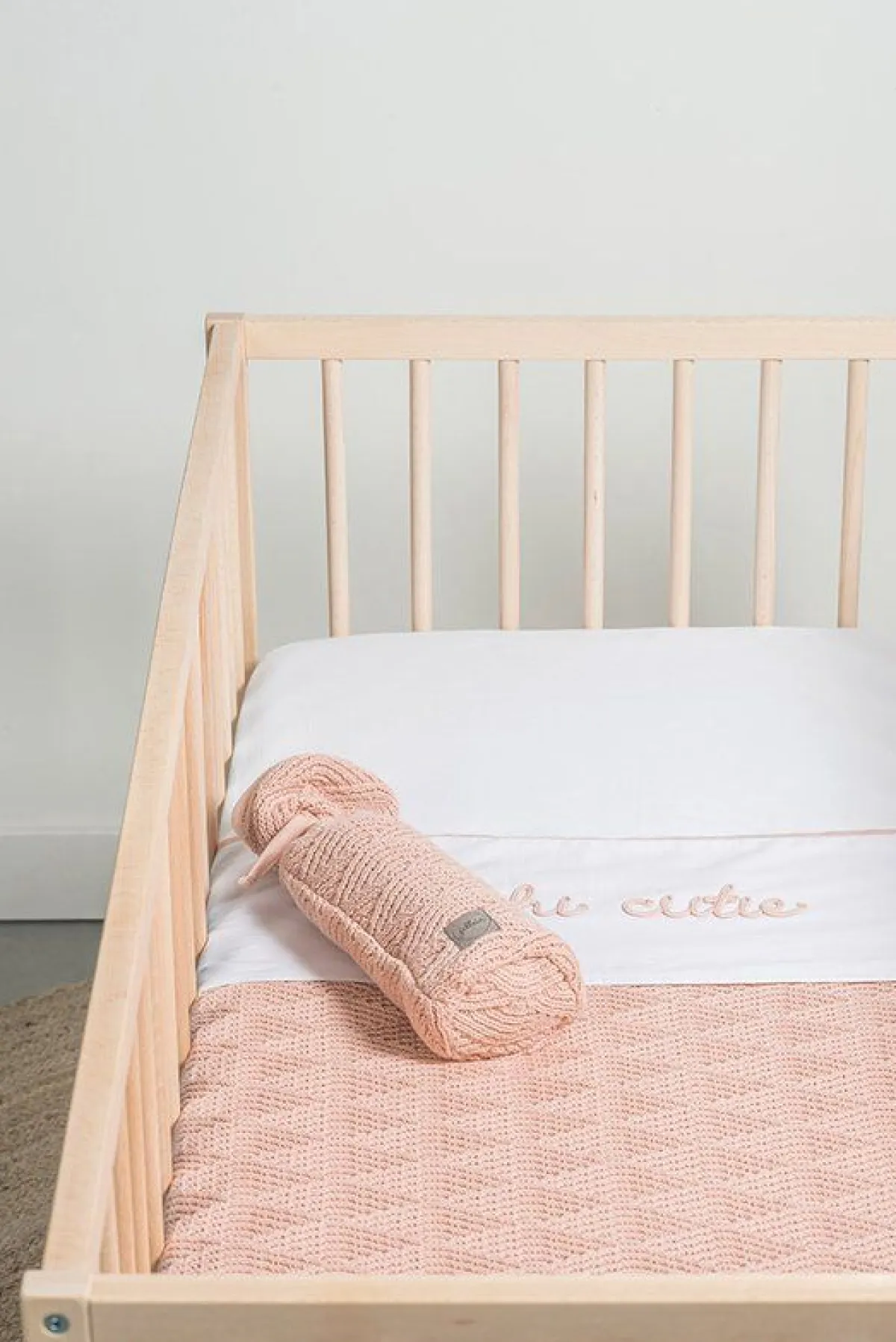 Jollein Kruikenzakken|Bedtextiel * Kruikenzak River Knit Pale Pink Roze
