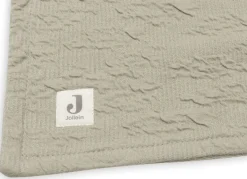 Jollein Bedtextiel * Ledikantdeken Soft Waves Olive Green / Velvet Groen