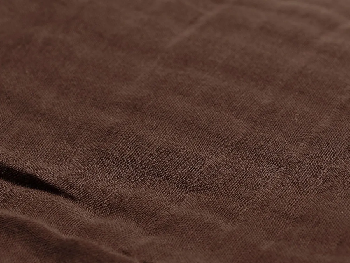 Jollein Bedtextiel * Ledikantdeken Wrinkled Cotton Chestnut Bruin