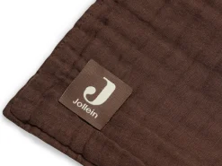 Jollein Bedtextiel * Ledikantdeken Wrinkled Cotton Chestnut Bruin