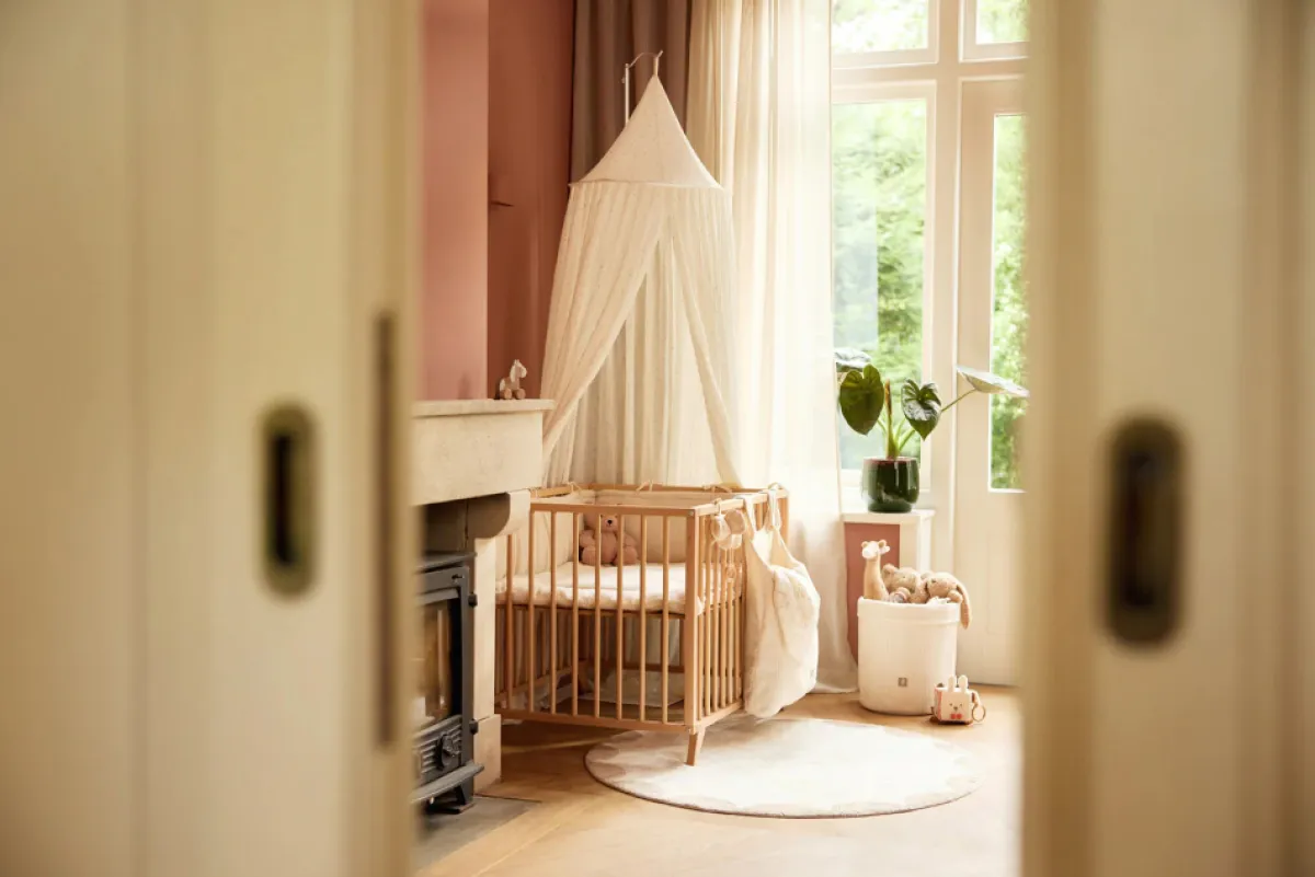 Jollein Manden|Bedtextiel * Opbergmand Cloudy Rib Oatmeal Beige