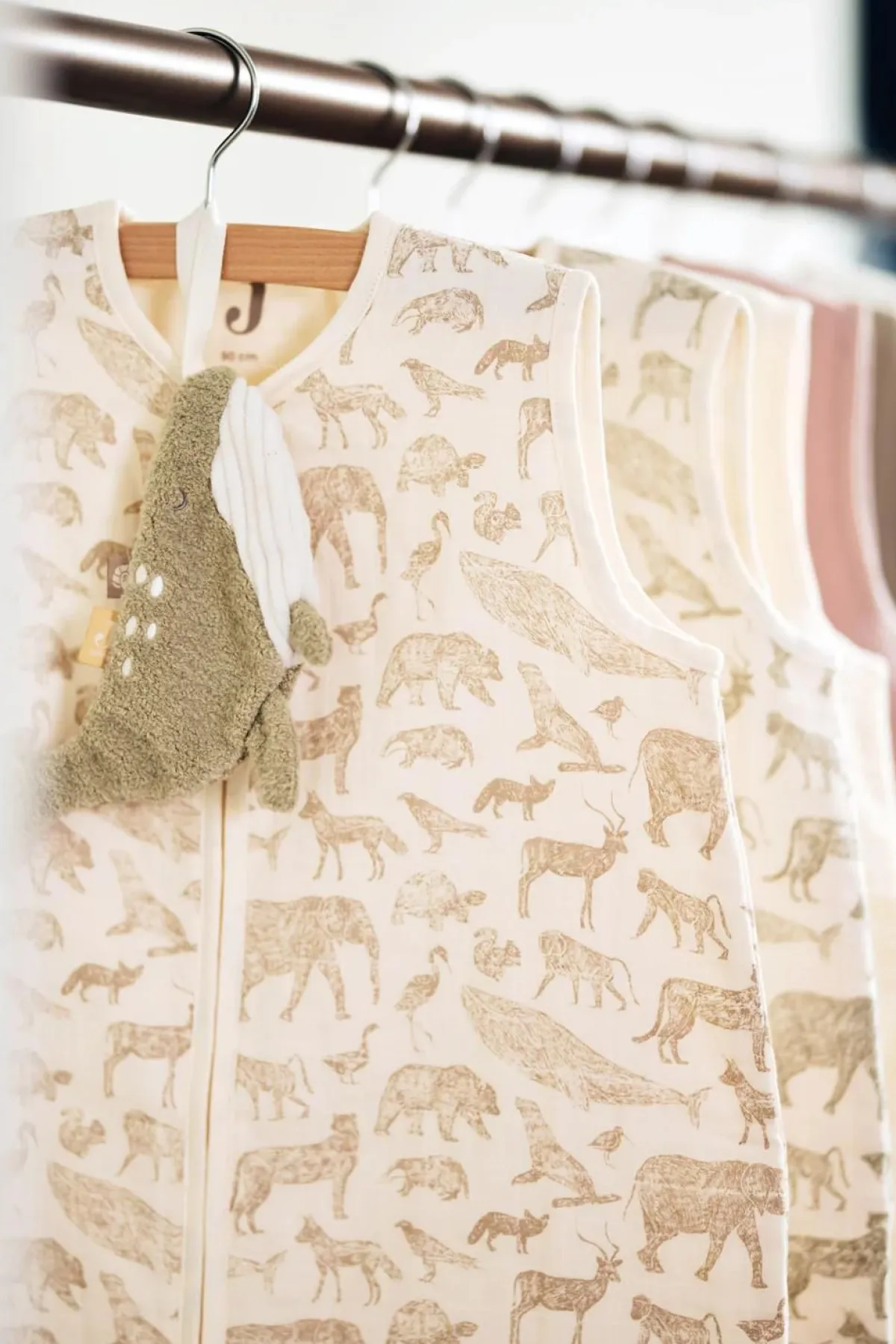 Jollein Bedtextiel|Slaapzakken * Slaapzak Hydrofiel Animals Olive 90 cm Groen