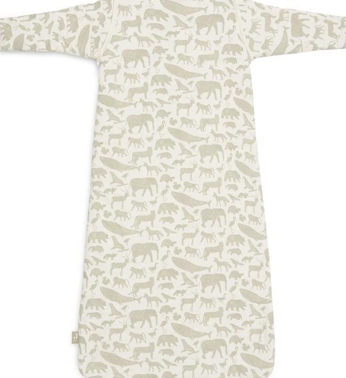 Jollein Slaapzakken|Bedtextiel * Slaapzak met Afritsbare Mouwen Animals Olive Green 90 cm