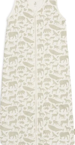 Jollein Slaapzakken|Bedtextiel * Slaapzak met Afritsbare Mouwen Animals Olive Green 90 cm