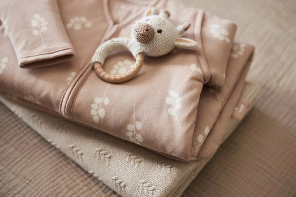 Jollein Slaapzakken|Bedtextiel * Slaapzak met Afritsbare Mouwen Twig Wild Rose 90 cm